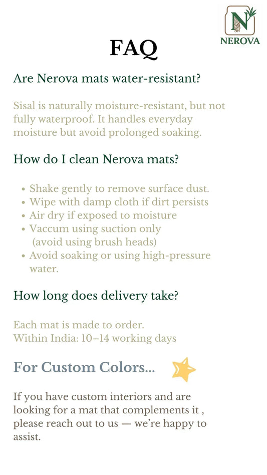 Caring for Your Nerova Mats