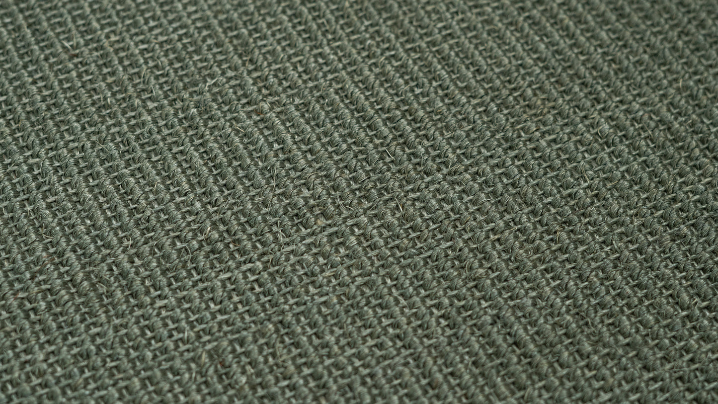 Nerova Silver Grey sisal texture closeup — flat bouclé weave natural sisal, silver grey car mat detail India
